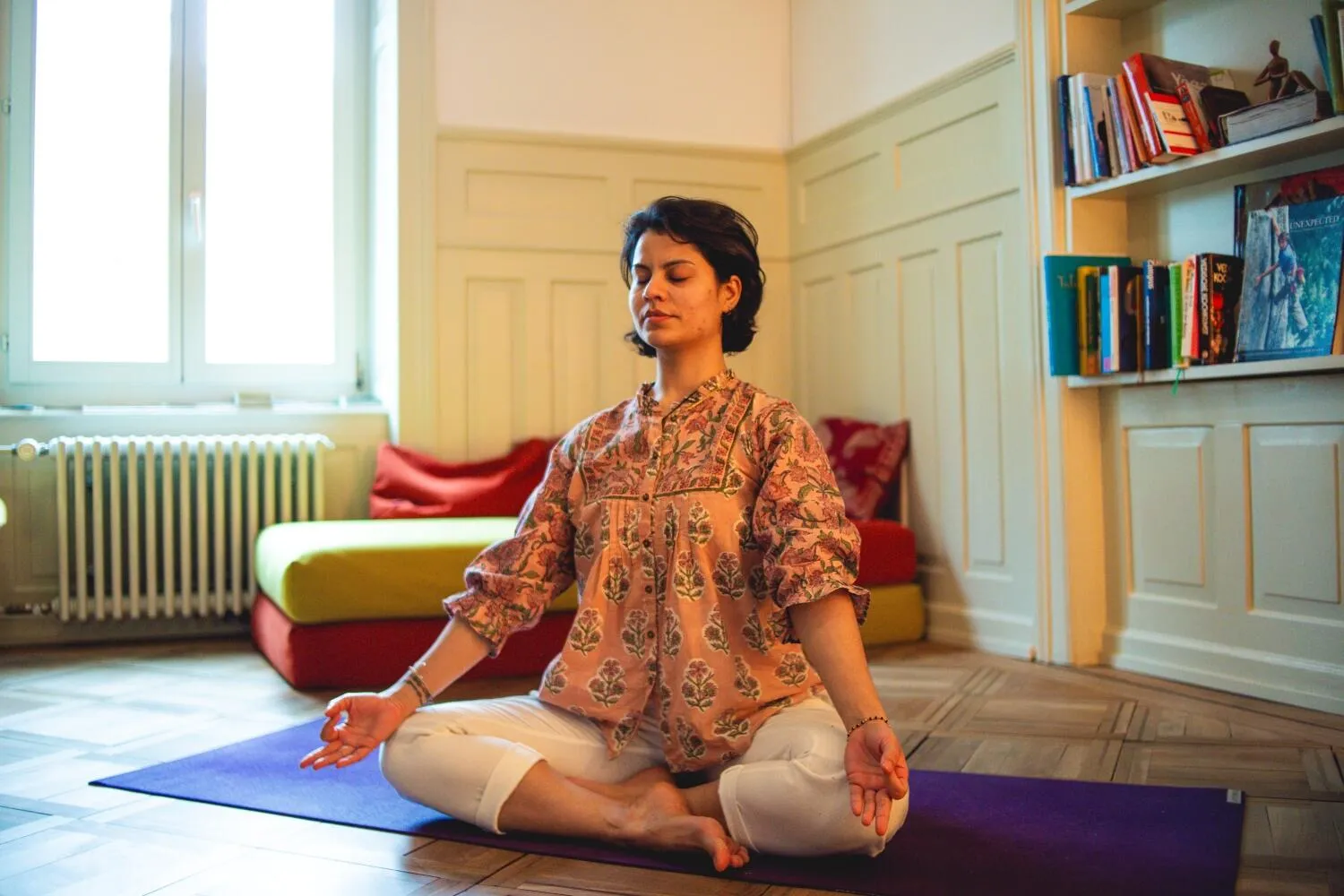 A girl Meditating
